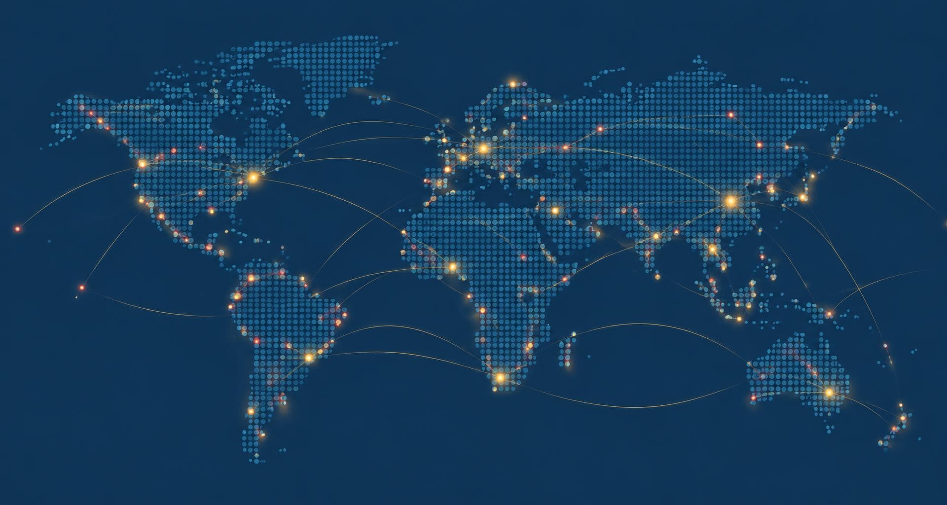 Illustrative world map. No verified activity locations have been published yet.